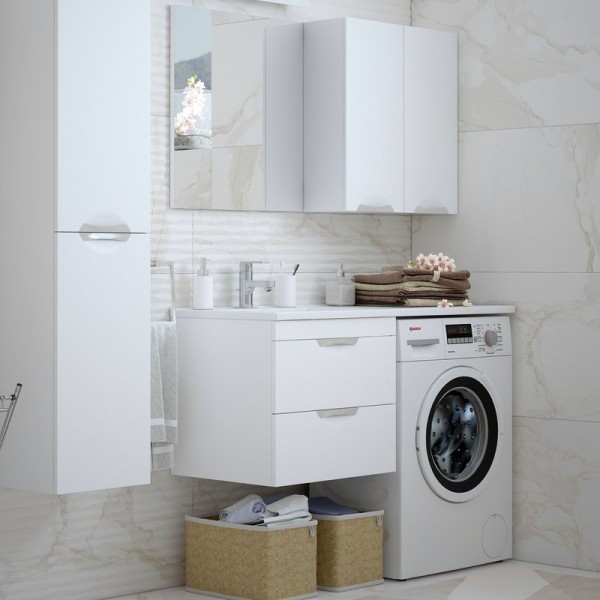 Мебель для ванной комнаты Corozo Алиот 120, подвесная, под стиральную машину L