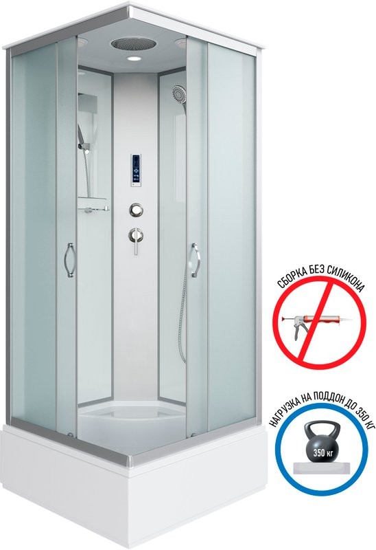 Душевая кабина Niagara Classic NG-1108-14P 90х90 см, с пультом управления и FM-радио