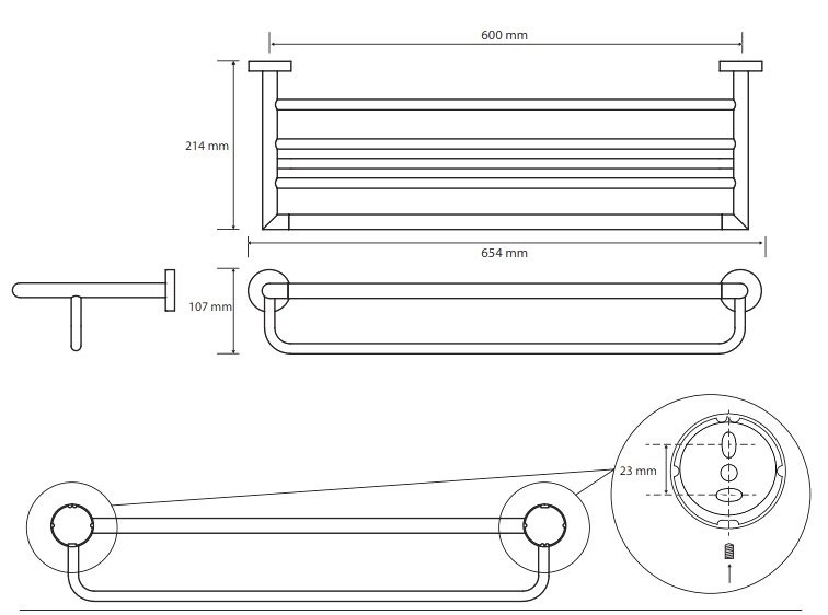 Держатель для полотенец Bemeta Obla 165205072 хром