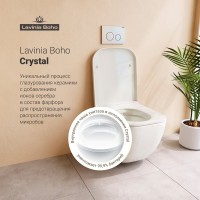 Комплект Унитаз подвесной Lavinia Boho One Rimless 3302103R безободковый, с микролифтом + Шумоизоляция RelFix 38050010
