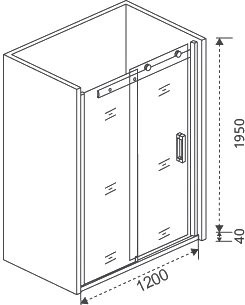 Душевая дверь в нишу Good Door Galaxy WTW-120-C-B профиль черный