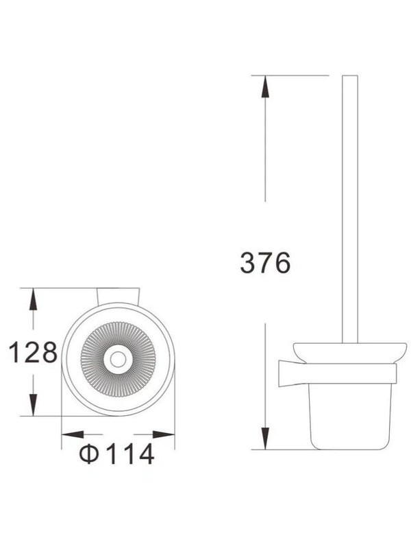 Ершик для унитаза Shevanik SG5700G, золотой сатин