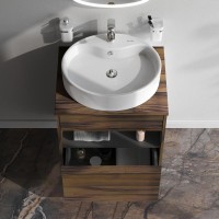 Мебель для ванной комнаты AM.PM Func 60 дуб крафт, со столешницей, раковина M8FWCC20561WG