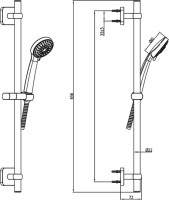 Душевой комплект Смеситель IDDIS Slide SLISB00i02WA + Гарнитур Bild BIL3F65i16