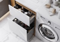 Мебель для ванной комнаты AQUATON Лондри 60 L, дуб сантана, белый