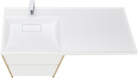 Мебель для ванной комнаты AQUATON Лондри 60 L, дуб сантана, белый