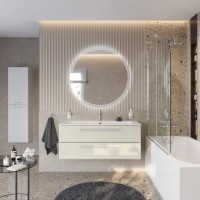 Тумба под раковину без столешницы Cezares Eco Cer-N 120 брашированная альпака, ручки сатин