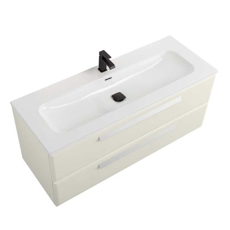 Тумба под раковину без столешницы Cezares Eco Cer-N 120 брашированная альпака, ручки сатин