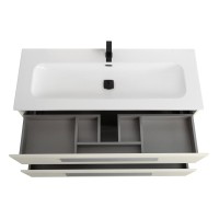 Тумба под раковину без столешницы Cezares Eco Cer-N 120 брашированная альпака, ручки сатин