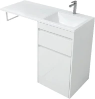 Тумба с раковиной Aquanet Токио 48 1 ящик, c бельевой корзиной R