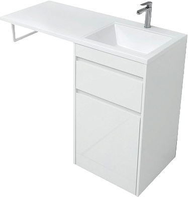 Тумба с раковиной Aquanet Токио 48 1 ящик, c бельевой корзиной R