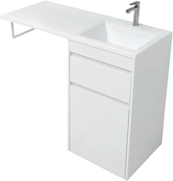 Тумба с раковиной Aquanet Токио 48 1 ящик, c бельевой корзиной R