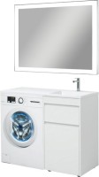 Тумба с раковиной Aquanet Токио 48 1 ящик, c бельевой корзиной R