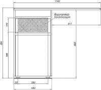 Тумба с раковиной Aquanet Токио 48 1 ящик, c бельевой корзиной R