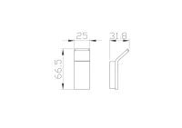 Крючок Wonzon & Woghand Lotte WW-8315A-BGM темный графит, на шурупах Крючок Wonzon & Woghand Lotte WW-8315A-BGM темный графит, на шурупах