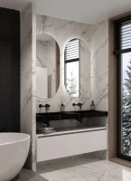 Раковина Armadi Art Flat Nero Marquina 140 с кронштейнами Раковина Armadi Art Flat Nero Marquina 140 с кронштейнами