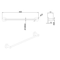 Полотенцедержатель AQUAme AQM7203CR Полотенцедержатель AQUAme AQM7203CR
