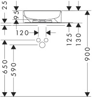 Накладная раковина Hansgrohe Xuniva S 60164450