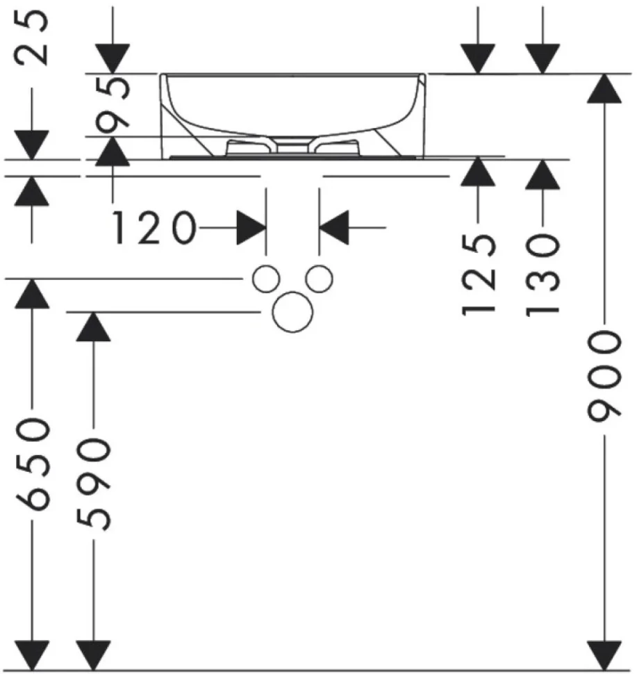 Накладная раковина Hansgrohe Xuniva S 60164450