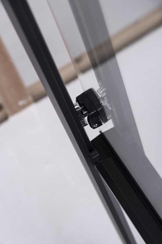 Душевой уголок Niagara Nova NG-6888-08 BLACK 80x80, профиль черный, стекло прозрачное