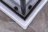 Душевой уголок Niagara Nova NG-6888-08 BLACK 80x80, профиль черный, стекло прозрачное