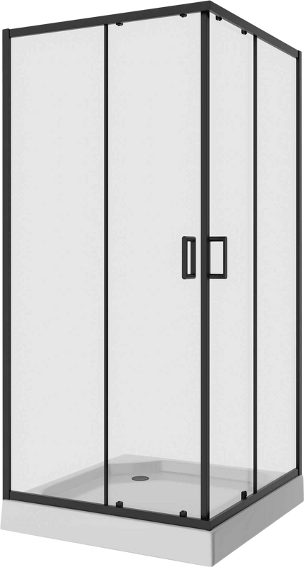 Душевой уголок Niagara Nova NG-6888-08 BLACK 80x80, профиль черный, стекло прозрачное