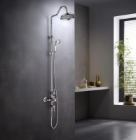 Душевая стойка AQUATEK Классик AQ2563CR с термостатом, хром