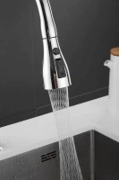 Смеситель для кухни Shevanik S163 с выдвижным изливом, хром