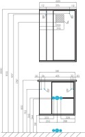 Тумба с раковиной AQUATON Бостон 60 дуб эврика, белый глянец