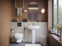 Раковина Santek Лонги 1WH501756 60, с пьедесталом