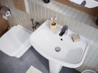 Раковина Santek Лонги 1WH501756 60, с пьедесталом