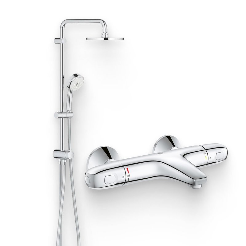 Душевой комплект Термостат Grohe Grohtherm 1000 New 34155003 + Стойка New Tempesta Cosmopolitan 27394002