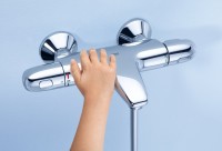 Душевой комплект Термостат Grohe Grohtherm 1000 New 34155003 + Стойка New Tempesta Cosmopolitan 27394002