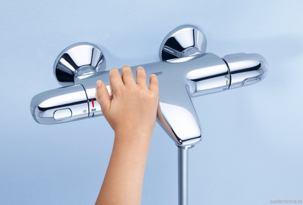 Душевой комплект Термостат Grohe Grohtherm 1000 New 34155003 + Стойка New Tempesta Cosmopolitan 27394002