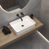 Накладная раковина Berges Ego SL 55x37 глянцевая белая