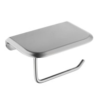 Держатель для туалетной бумаги Abber Nord AA1530SP с полкой для телефона, сатин
