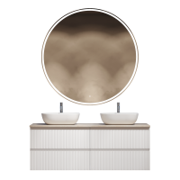 Мебель для ванной комнаты Sancos Snob T 140 bianco, столешница бежевая TT140A2X, раковина CN6009