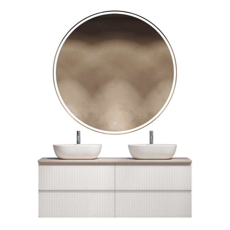Мебель для ванной комнаты Sancos Snob T 140 bianco, столешница бежевая TT140A2X, раковина CN6009
