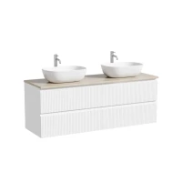 Мебель для ванной комнаты Sancos Snob T 140 bianco, столешница бежевая TT140A2X, раковина CN6009