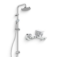 Душевой комплект Смеситель Ideal Standard Cerafine O BC500AA + Стойка IdealRain A6281AA