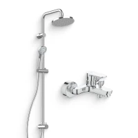 Душевой комплект Смеситель Ideal Standard Cerafine O BC500AA + Стойка IdealRain A6281AA Душевой комплект Смеситель Ideal Standard Cerafine O BC500AA + Стойка IdealRain A6281AA
