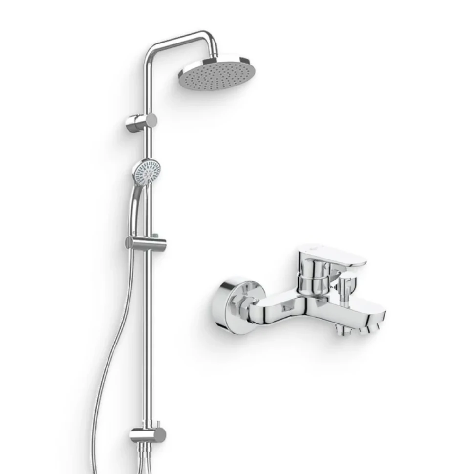 Душевой комплект Смеситель Ideal Standard Cerafine O BC500AA + Стойка IdealRain A6281AA