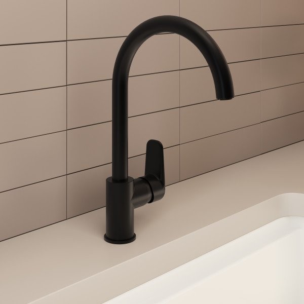 Смеситель для кухни VitrA Flow Soft A4341936EXP матовый черный
