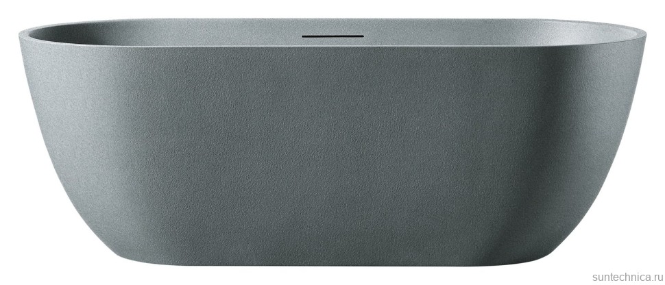 Ванна из искусственного камня AltroBagno Bruna 090202 170x75 см, отдельностоящая, овальная, на ножках, с донным клапаном, с подголовником