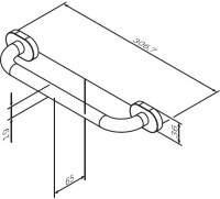 Поручень AM.PM Sense L A7432500 сплав металлов, глянцевый хром, настенный