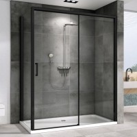 Душевой уголок Abber Komfort AG93170B-S92B 170x90, профиль черный, стекло прозрачное