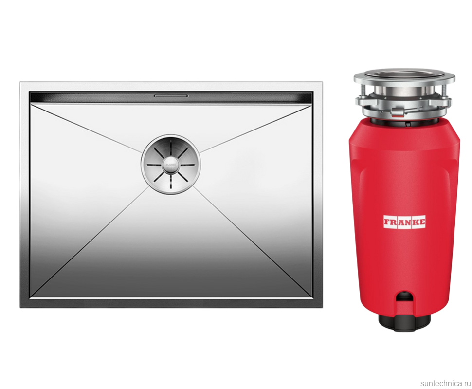 Комплект Мойка Blanco Zerox 500-U + Измельчитель Franke