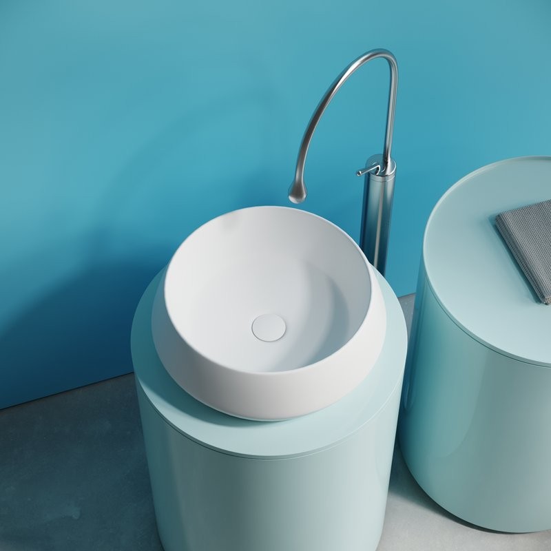 Раковина накладная Ceramicanova Maya круглая 40 см цвет белый матовый CN12004MW