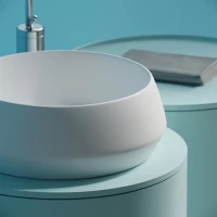 Раковина накладная Ceramicanova Maya круглая 40 см цвет белый матовый CN12004MW