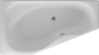 Акриловая ванна AQUATEK Медея MED180-0000037 L 170x95 см, угловая, левая, пристенная, белая, асимметричная, вклеенный каркас, с экраном, со сливом-переливом